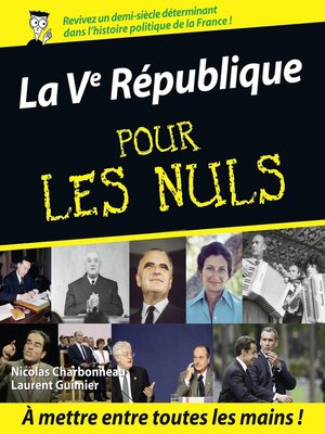 cover image of La Vème République Pour les Nuls